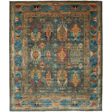 Tappeto Tribal Pakistan azzurro marrone 253x295