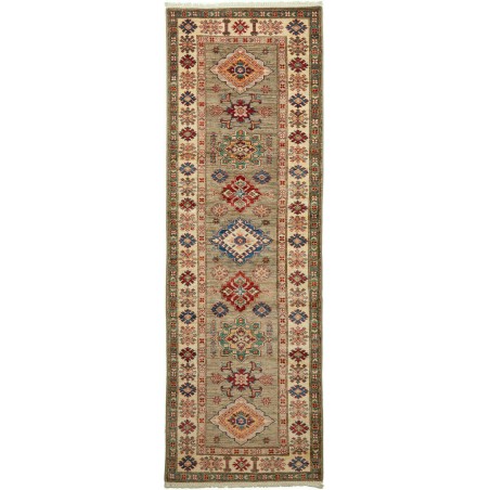 Tappeto Kazak Fine Pakistan bianco marrone 82x257