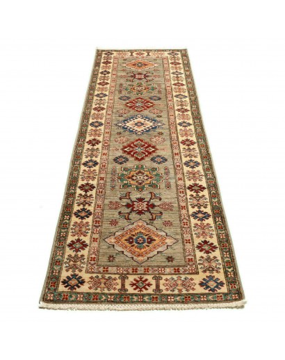 Tappeto Kazak Fine Pakistan bianco marrone 82x257