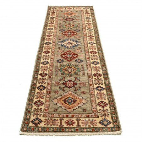 Tappeto Kazak Fine Pakistan bianco marrone 82x257