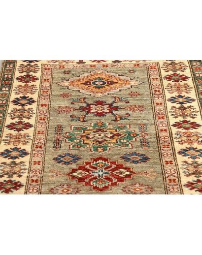 Tappeto Kazak Fine Pakistan bianco marrone 82x257