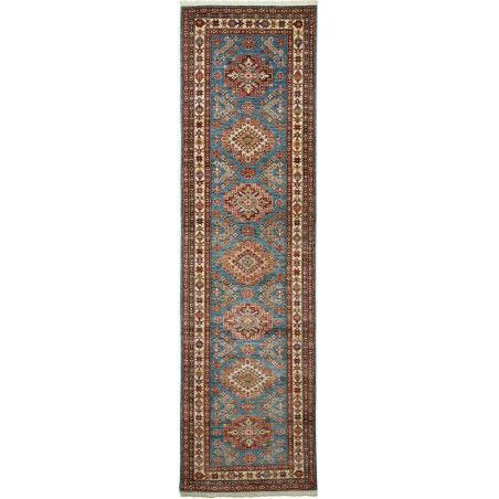Tappeto Kazak Fine Pakistan azzurro marrone 81x295