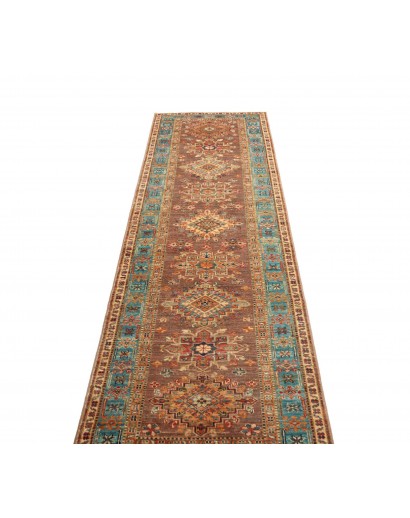 Tappeto Kazak Fine Pakistan azzurro grigio 82x298