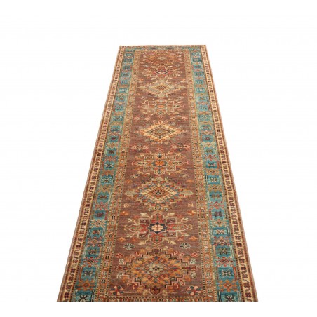 Tappeto Kazak Fine Pakistan azzurro grigio 82x298