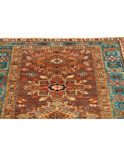 Tappeto Kazak Fine Pakistan azzurro grigio 82x298