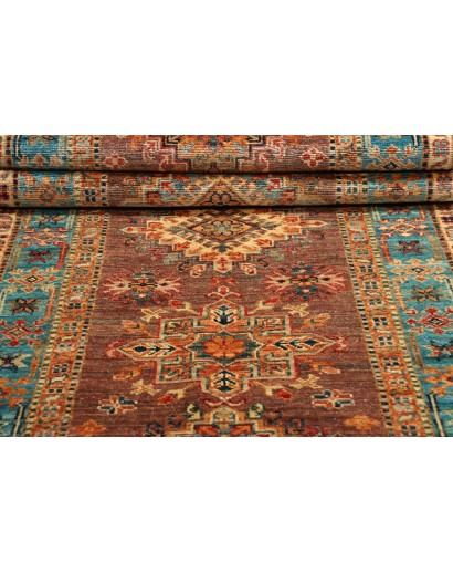 Tappeto Kazak Fine Pakistan azzurro grigio 82x298