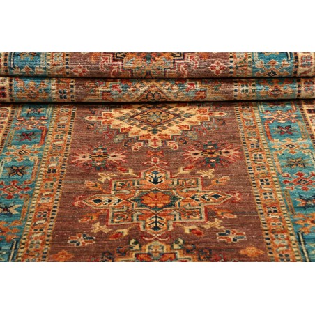 Tappeto Kazak Fine Pakistan azzurro grigio 82x298