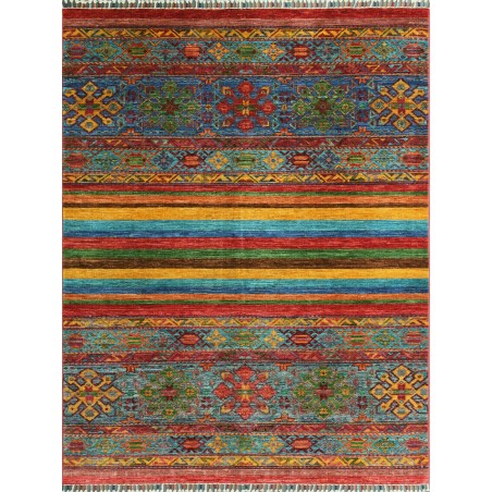 Tappeto Samarkand Pakistan verde arancione 150x195