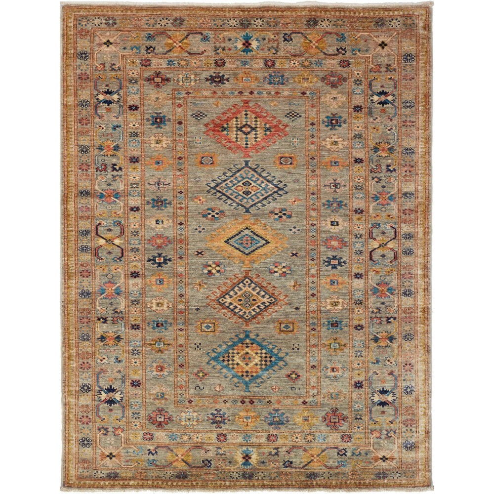 Tappeto Kazak Fine Pakistan bianco 150x200 Tappeto Kazak Fine Pakistan bianco 150x200
