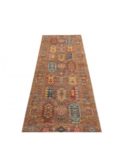 Tappeto Tribal Pakistan marrone bianco 79x243