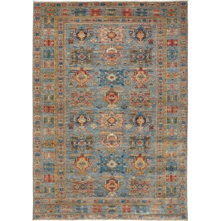 Tappeto Kazak Fine Pakistan bianco grigio 168x240