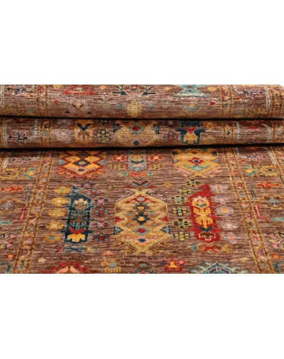 Tappeto Tribal Pakistan marrone bianco 79x243