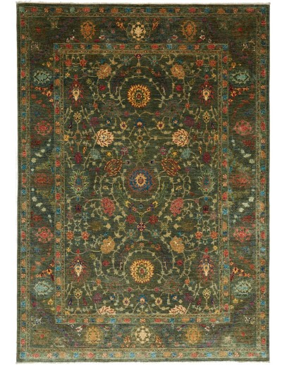 Tappeto Shahi Fine Pakistan verde 206x297