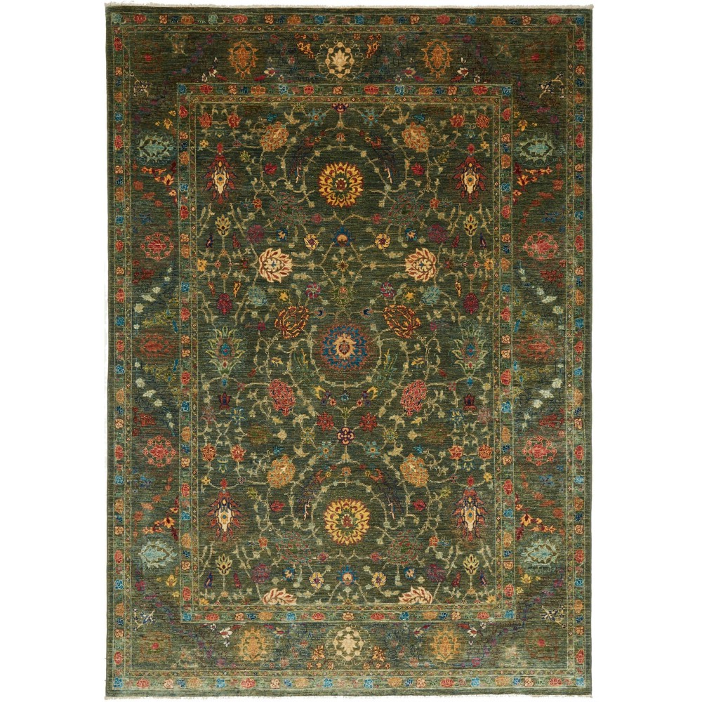 Tappeto Shahi Fine Pakistan verde 206x297