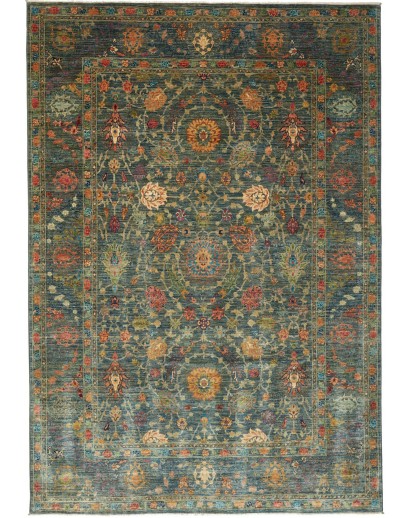 Tappeto Shahi Fine Pakistan azzurro verde 202x295