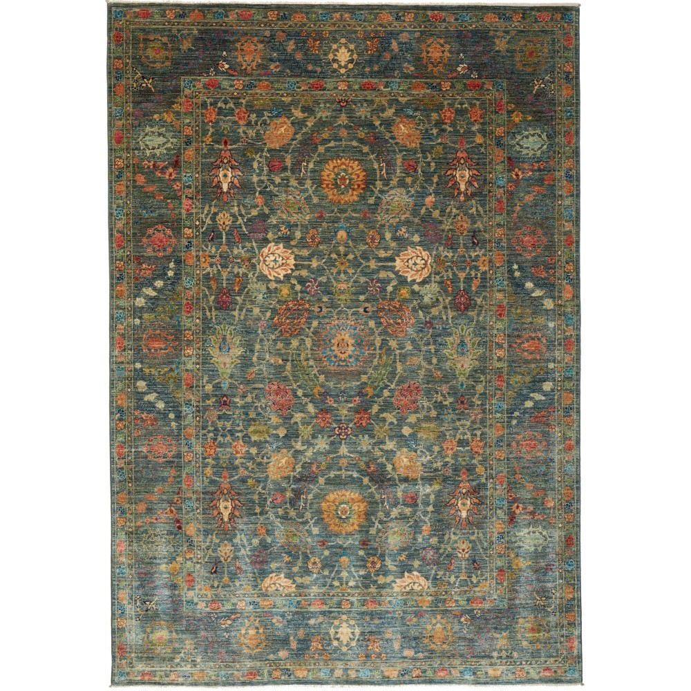 Tappeto Shahi Fine Pakistan azzurro verde 202x295 Tappeto Shahi Fine Pakistan azzurro verde 202x295