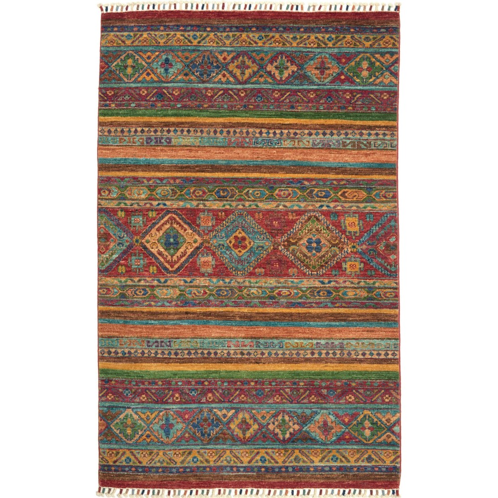 Tappeto Samarkand Pakistan azzurro grigio 100x159 Tappeto Samarkand Pakistan azzurro grigio 100x159