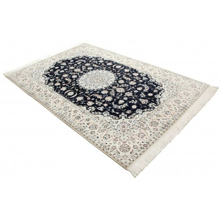 Tappeto Nain 6La Persia bianco blu 153x240