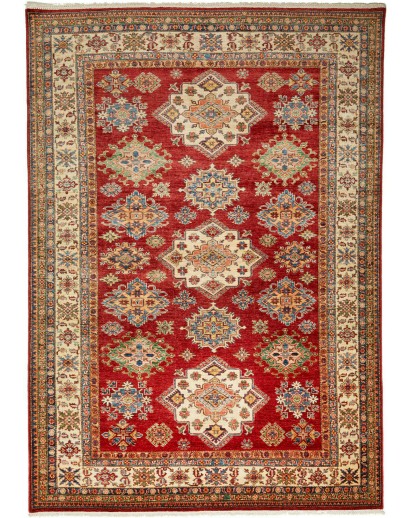 Tappeto Kazak Fine Pakistan marrone giallo 209x290