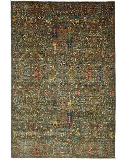 Tappeto Shahi Fine Pakistan verde marrone 205x307