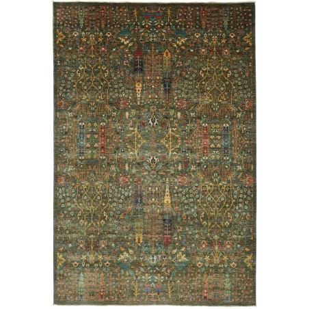 Tappeto Shahi Fine Pakistan verde marrone 205x307
