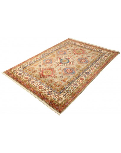Tappeto Kazak Fine Pakistan arancione marrone 145x203