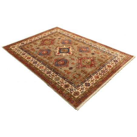 Tappeto Kazak Fine Pakistan arancione marrone 145x203