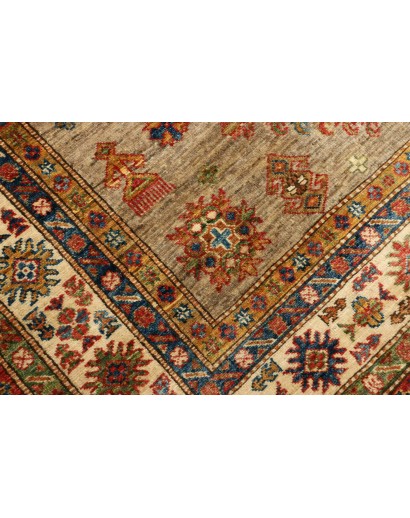 Tappeto Kazak Fine Pakistan arancione marrone 145x203