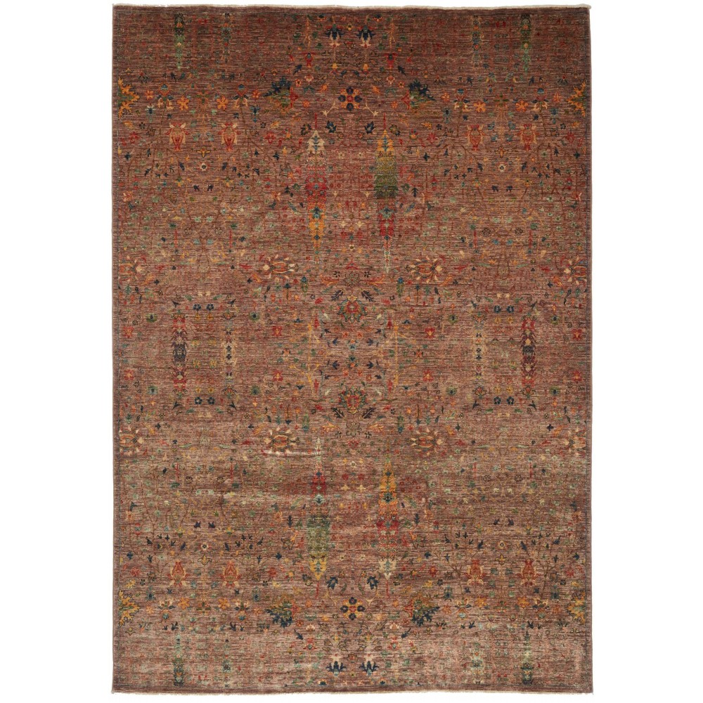 Tappeto Shahi Fine Pakistan marrone bianco 205x294 Tappeto Shahi Fine Pakistan marrone bianco 205x294