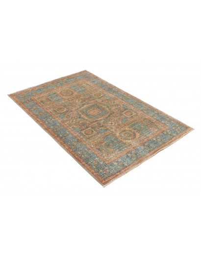 Tappeto Mamlouk Pakistan bianco azzurro 99x153