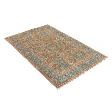 Tappeto Mamlouk Pakistan bianco azzurro 99x153
