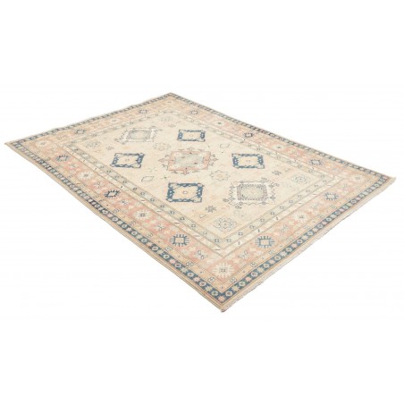 Tappeto Kazak Afghanistan bianco grigio 148x201
