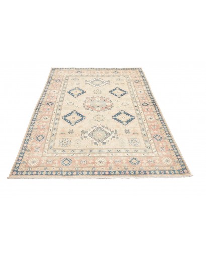 Tappeto Kazak Afghanistan bianco grigio 148x201