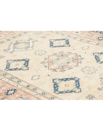 Tappeto Kazak Afghanistan bianco grigio 148x201