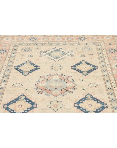 Tappeto Kazak Afghanistan bianco grigio 148x201