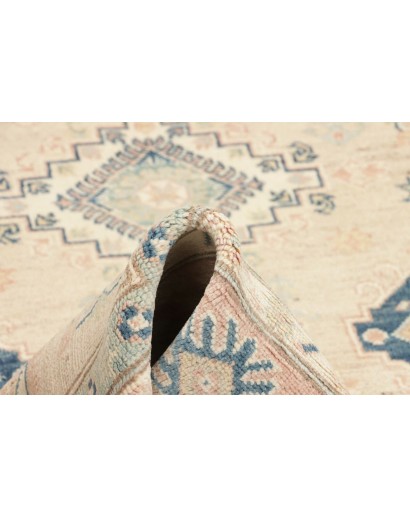 Tappeto Kazak Afghanistan bianco grigio 148x201