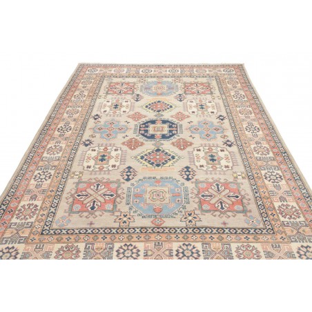 Tappeto Kazak Afghanistan bianco grigio 203x294