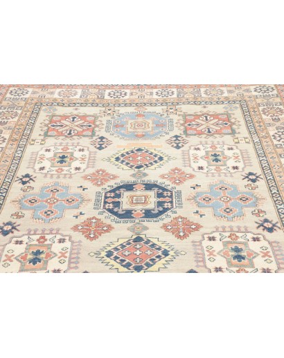Tappeto Kazak Afghanistan bianco grigio 203x294