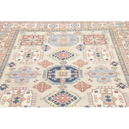 Tappeto Kazak Afghanistan bianco grigio 203x294