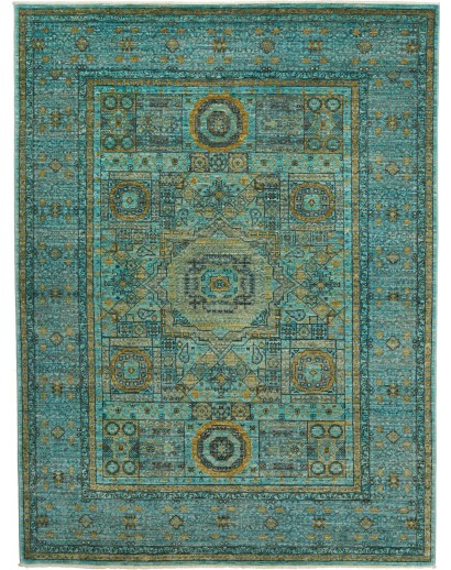 Tappeto Mamlouk Pakistan azzurro grigio 149x199