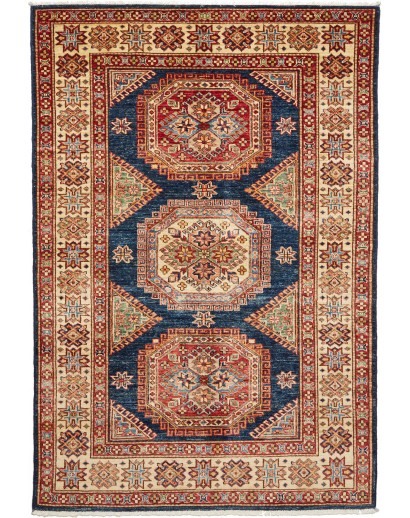 Tappeto Kazak Fine Pakistan marrone grigio 123x181