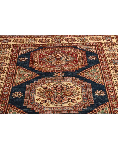 Tappeto Kazak Fine Pakistan marrone grigio 123x181