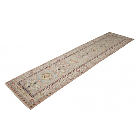 Tappeto Kazak Afghanistan beige azzurro 71x318