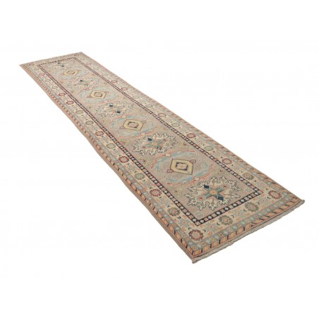 Tappeto Kazak Afghanistan beige azzurro 71x318