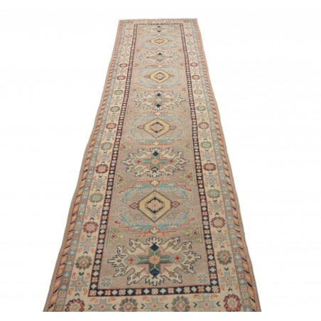 Tappeto Kazak Afghanistan beige azzurro 71x318