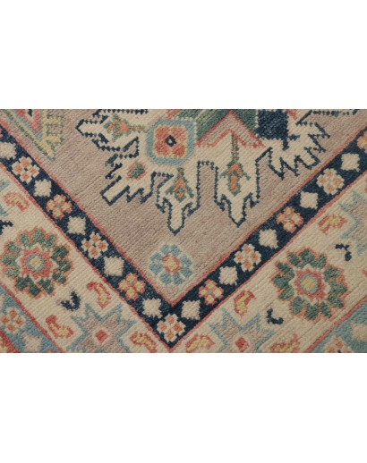 Tappeto Kazak Afghanistan beige azzurro 71x318