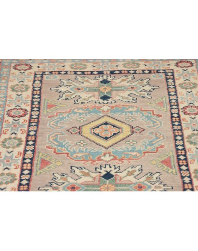 Tappeto Kazak Afghanistan beige azzurro 71x318