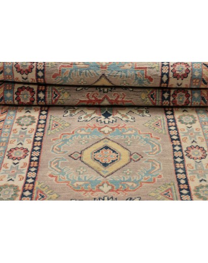 Tappeto Kazak Afghanistan beige azzurro 71x318