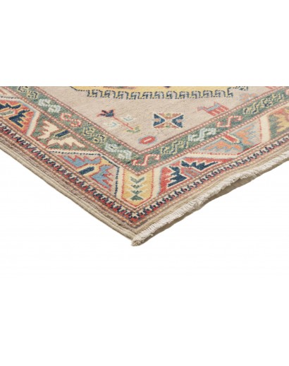 Tappeto Kazak Afghanistan bianco azzurro 86x307