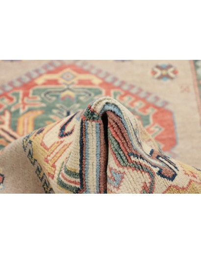 Tappeto Kazak Afghanistan bianco azzurro 86x307